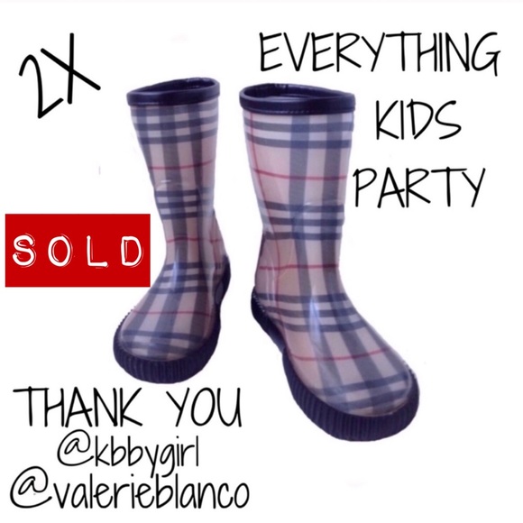 Burberry Other - Burberry Nova Check Frogrise Rain Boots🐸 ☔️